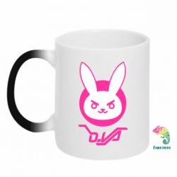Чашка-хамелеон Overwatch dva rabbit