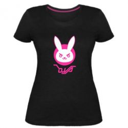 Женская премиум футболка Overwatch dva rabbit - PrintSalon