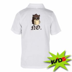 Детское поло Owl and coffee - PrintSalon