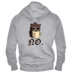 Мужское худи на молнии Owl and coffee - PrintSalon