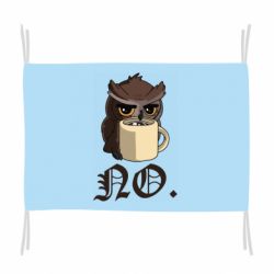 Флаг Owl and coffee - PrintSalon