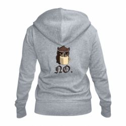 Женское худи на молнии Owl and coffee - PrintSalon