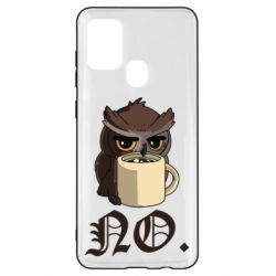 Чехол для Samsung A21s Owl and coffee - PrintSalon