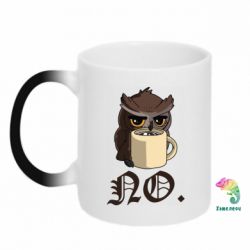 Чашка-хамелеон Owl and coffee - PrintSalon