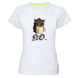 Женская футболка для спорта Owl and coffee - PrintSalon
