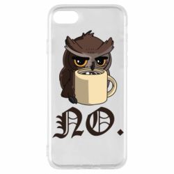 Чехол для iPhone 7 Owl and coffee - PrintSalon