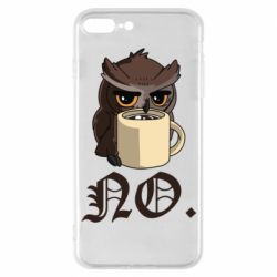 Чехол для iPhone 7 Plus Owl and coffee - PrintSalon