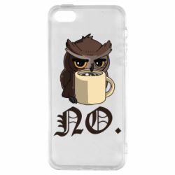 Чехол для iPhone5/5S/SE Owl and coffee - PrintSalon