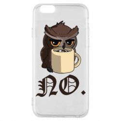 Чехол для iPhone 6/6S Owl and coffee - PrintSalon