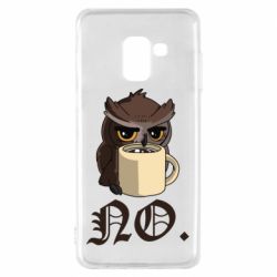 Чехол для Samsung A8 2018 Owl and coffee - PrintSalon