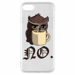 Чехол для iPhone 8 Owl and coffee - PrintSalon