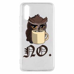 Чехол для Huawei P20 Owl and coffee - PrintSalon