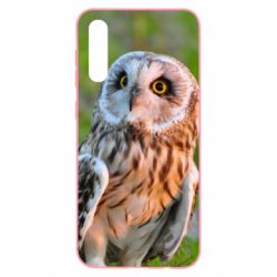 Чохол для Samsung A50 Owl on green field-PrintSalon Чохол для Samsung A50 Owl on green field