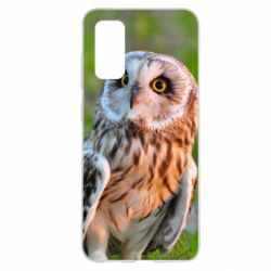 Чохол для Samsung S20 Owl on green field - PrintSalon