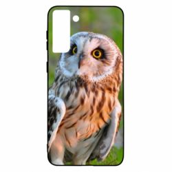 Чохол для Samsung S21+ Owl on green field - PrintSalon