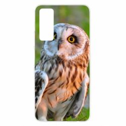 Чохол для Huawei P Smart 2021 Owl on green field - PrintSalon