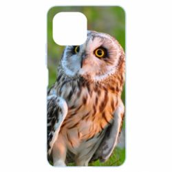 Чохол для Xiaomi Mi11 Lite Owl on green field - PrintSalon
