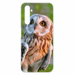 Чохол для Realme 6 Pro Owl on green field - PrintSalon