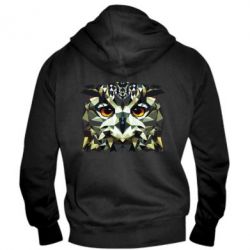 Мужское худи на молнии Owl Vector - PrintSalon