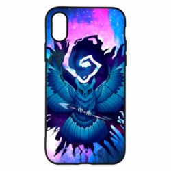 Чохол для iPhone X/Xs Owl with an arrow in space - PrintSalon
