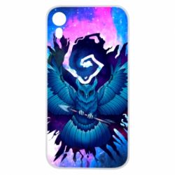 Чехол для iPhone XR Owl with an arrow in space