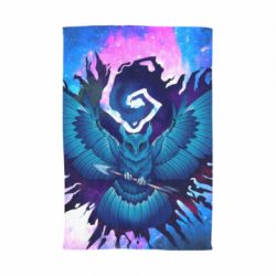 Рушник з принтом Owl with an arrow in space
