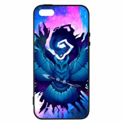 Чохол для iphone 5/5S/SE Owl with an arrow in space - PrintSalon