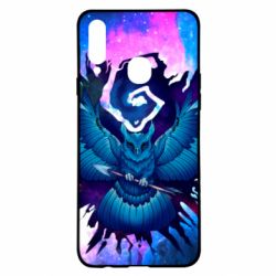 Чохол для Samsung A20s Owl with an arrow in space-PrintSalon Чохол для Samsung A20s Owl with an arrow in space