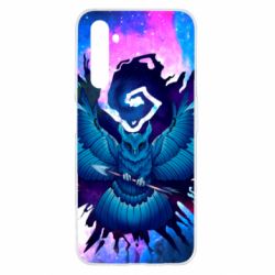 Чохол для Realme 6 Owl with an arrow in space - PrintSalon