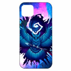 Чехол для iPhone 14 Plus Owl with an arrow in space