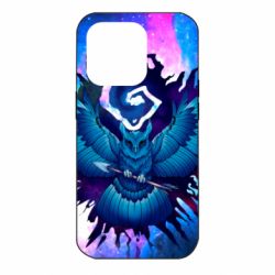 Чехол для iPhone 14 Pro Owl with an arrow in space