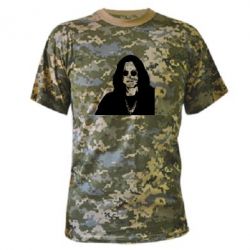 Камуфляжная футболка Ozzy Osbourne face - PrintSalon