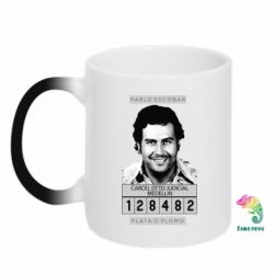 Чашка-хамелеон Pablo Escobar