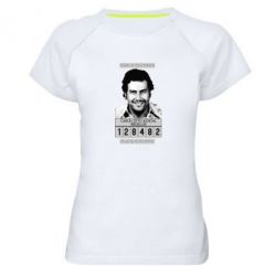 Женская футболка для спорта Pablo Escobar - PrintSalon