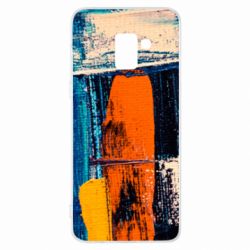 Чехол для Samsung A8+ 2018 Paint strokes - PrintSalon