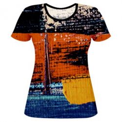 Женская футболка 3D Paint strokes - PrintSalon