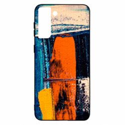 Чехол для Samsung S21+ Paint strokes - PrintSalon