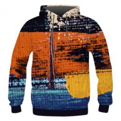 Мужское 3D худи Paint strokes - PrintSalon