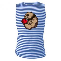 Майка-тельняшка Panda Boxing - PrintSalon