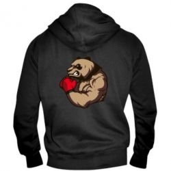 Мужское худи на молнии Panda Boxing - PrintSalon