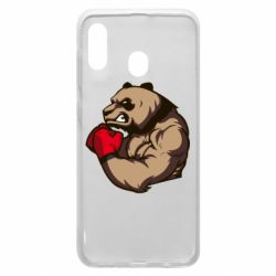 Чехол для Samsung A20 Panda Boxing - PrintSalon