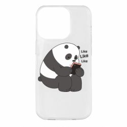 Чехол для iPhone 14 Pro Панда лайк - PrintSalon