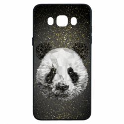 Чохол для Samsung J7 2016 Panda low poly and gold - PrintSalon