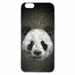 Чохол для iPhone 6/6S Panda low poly and gold - PrintSalon