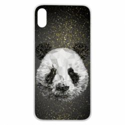 Чохол для iPhone Xs Max Panda low poly and gold - PrintSalon