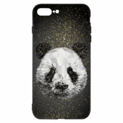 Чохол для iPhone 7 Plus Panda low poly and gold - PrintSalon