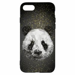 Чохол для iPhone 8 Panda low poly and gold - PrintSalon