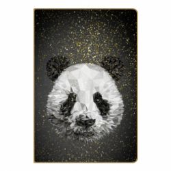 Блокнот з принтом Panda low poly and gold - PrintSalon