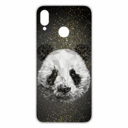 Чохол для Huawei P Smart Plus 2018 Panda low poly and gold - PrintSalon