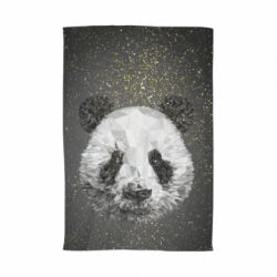 Рушник з принтом Panda low poly and gold - PrintSalon